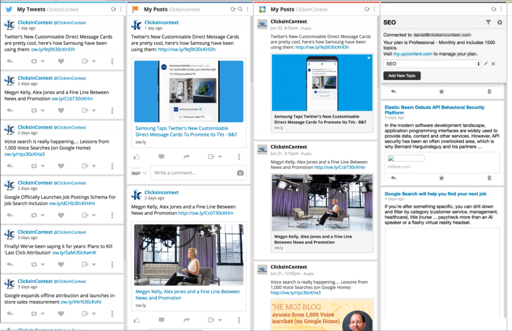 Example Social Dashboard Social Dashboard
