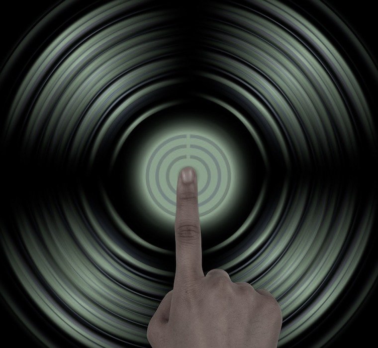 convert finger pressing a button