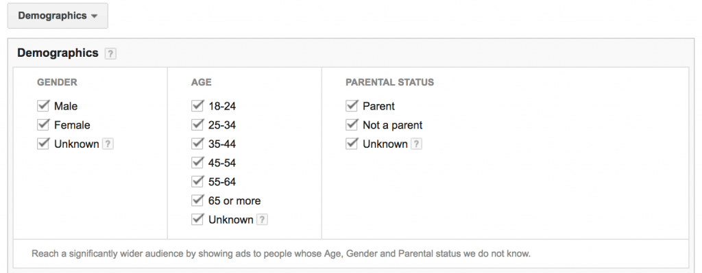 demographics targeting example