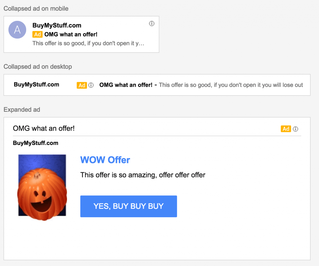 example gmail ad