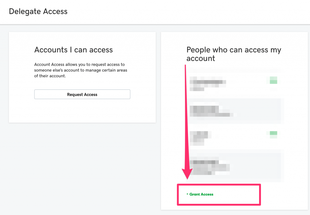 godaddy grant access