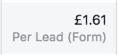 facebook cost per lead